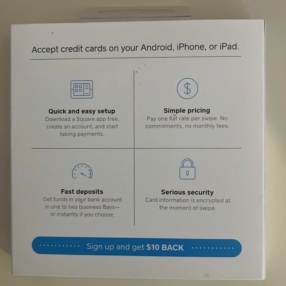 Square credit card reader for phone with head jack